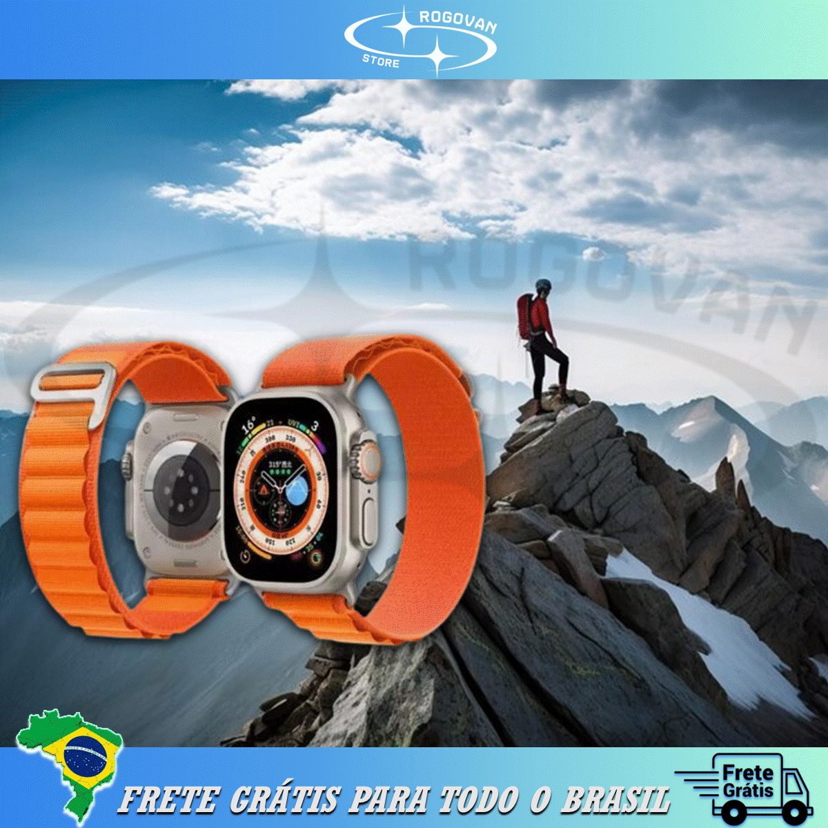 Smartwatch inteligente S900 Ultra 2.2hd com tela de amoled com 7 pulseiras