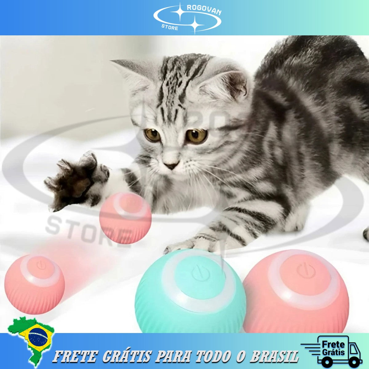 Bola Mágica Para Gatos, brinquedo automatizado para felinos