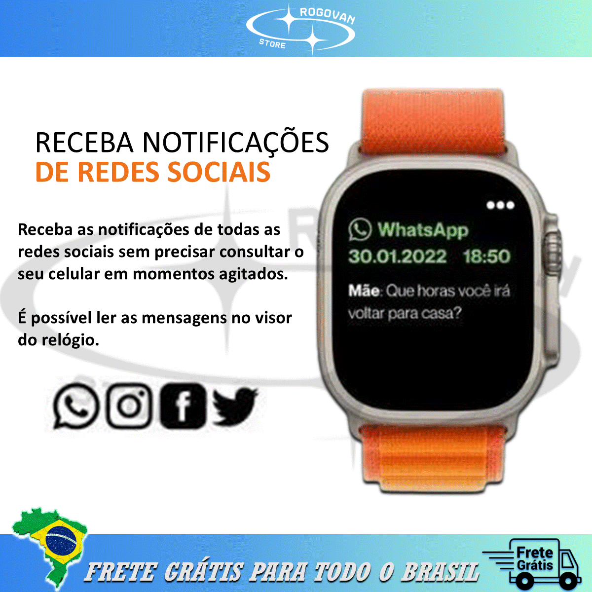 Smartwatch inteligente S900 Ultra 2.2hd com tela de amoled com 7 pulseiras