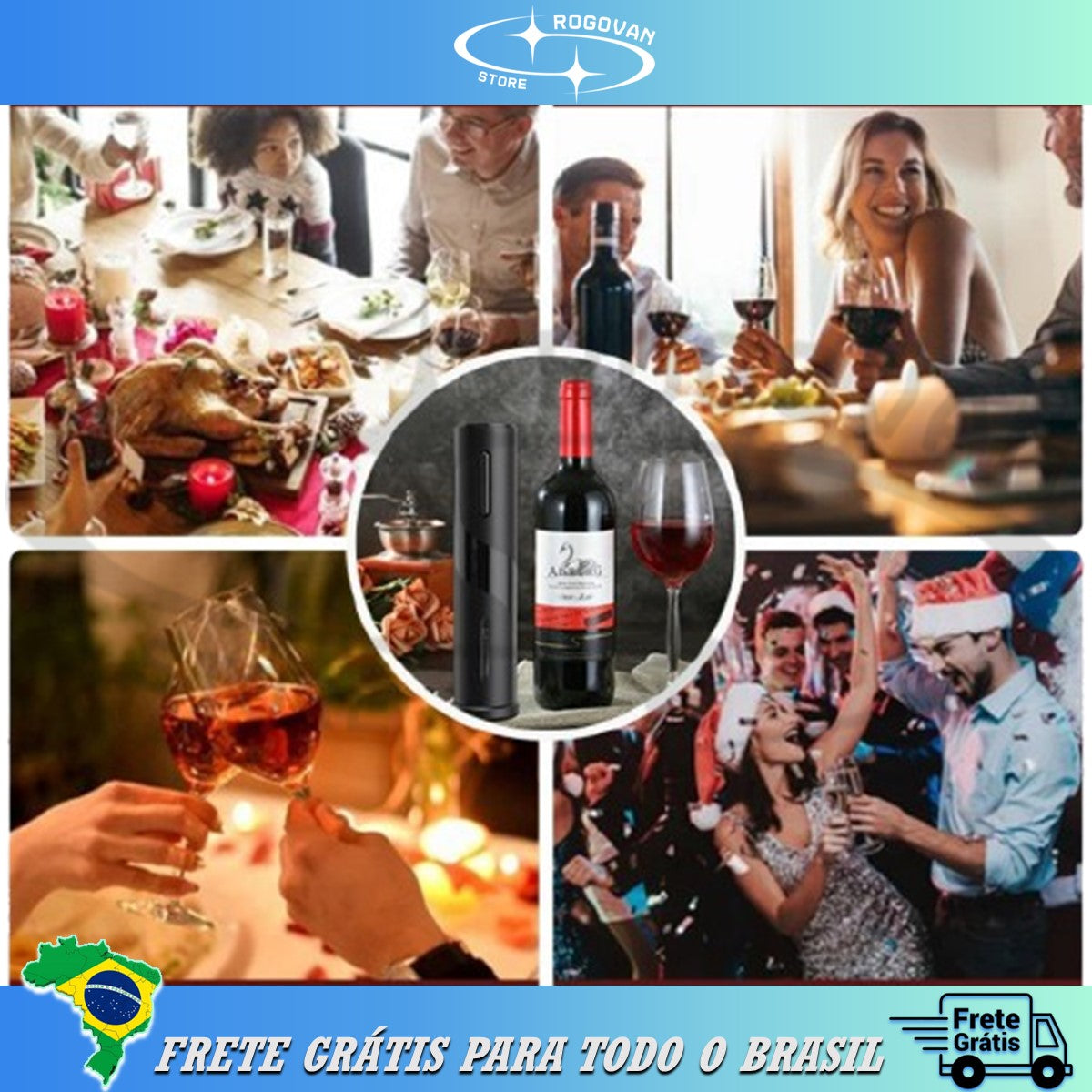 Abridor de vinho elétrico, recarregável automático saca-rolhas criativo abridor de garrafa de vinho com cabo de carregamento usb terno para uso doméstico