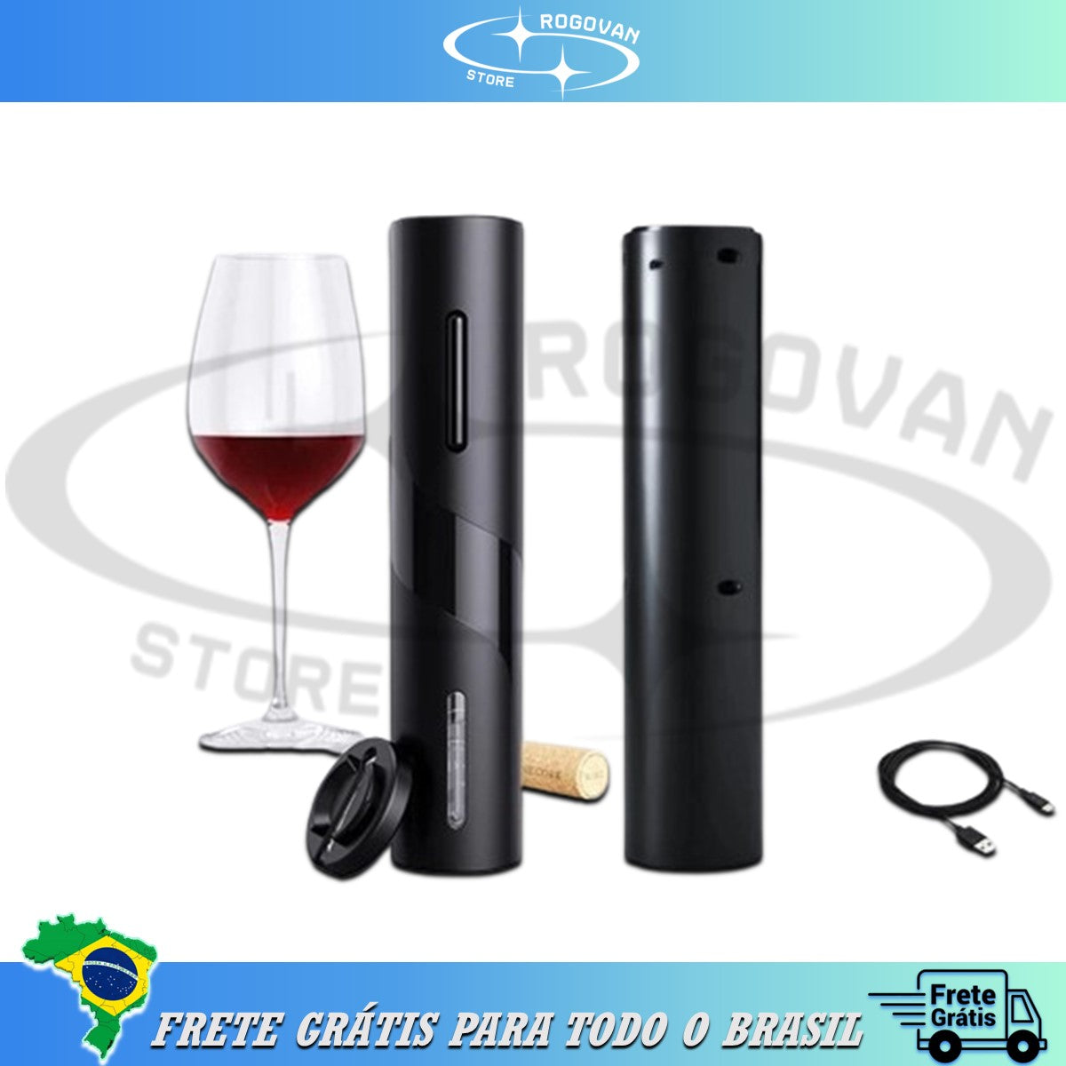 Abridor de vinho elétrico, recarregável automático saca-rolhas criativo abridor de garrafa de vinho com cabo de carregamento usb terno para uso doméstico