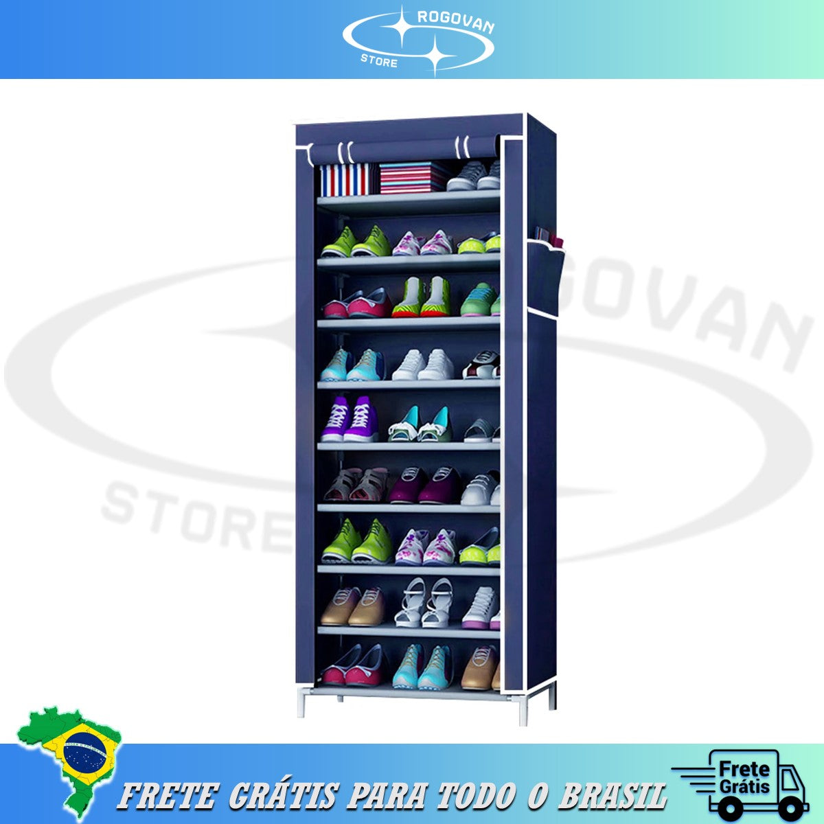 Sapateira com zíper para closet ou lavanderia, sapateira, organizador de bolsas, prateleira para sapatos, móveis para casa, prateleira